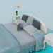 3d model Cama - vista previa