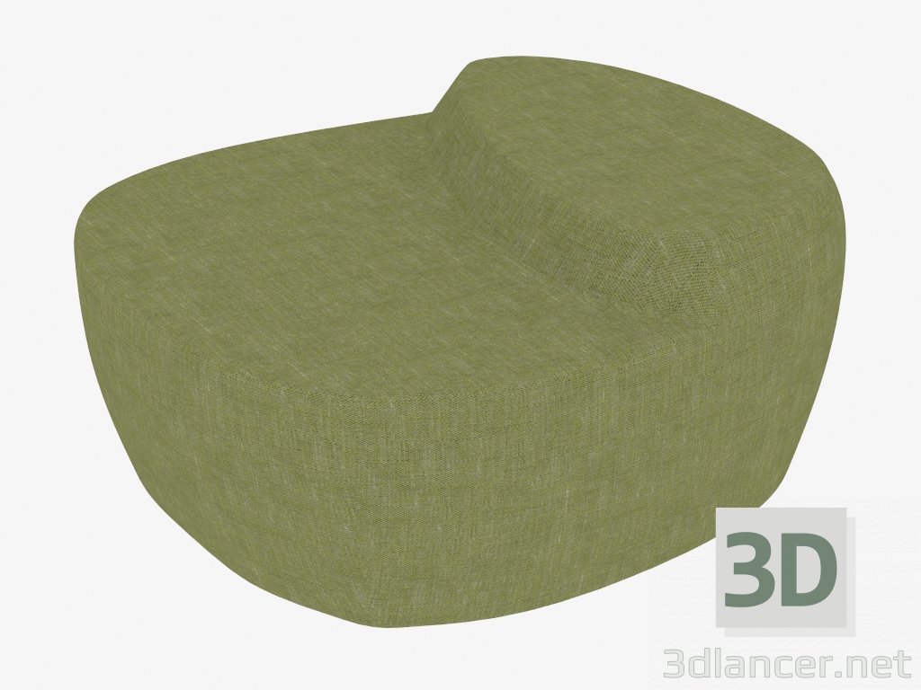 3d model Upholstered pouf - preview