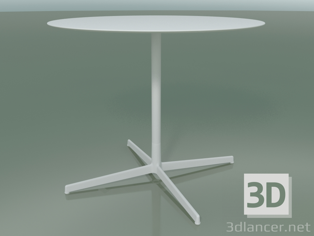 3d model Mesa redonda 5555 (H 72.5 - Ø 89 cm, blanco, V12) - vista previa