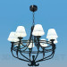 3d model Modern chandelier for the big room - preview