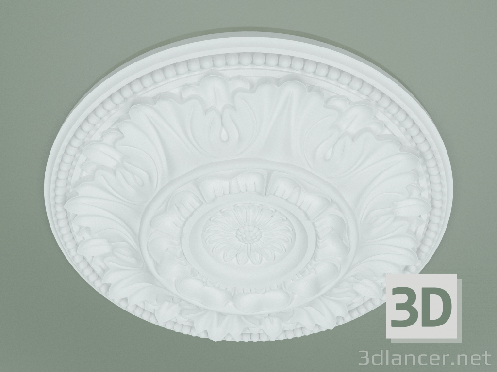 modello 3D Rosetta con ornamento RW041-1 - anteprima