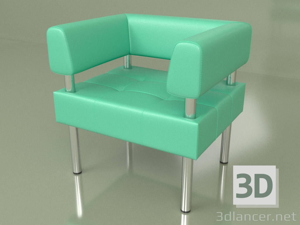 Modelo 3d Poltrona Business (couro verde) - preview