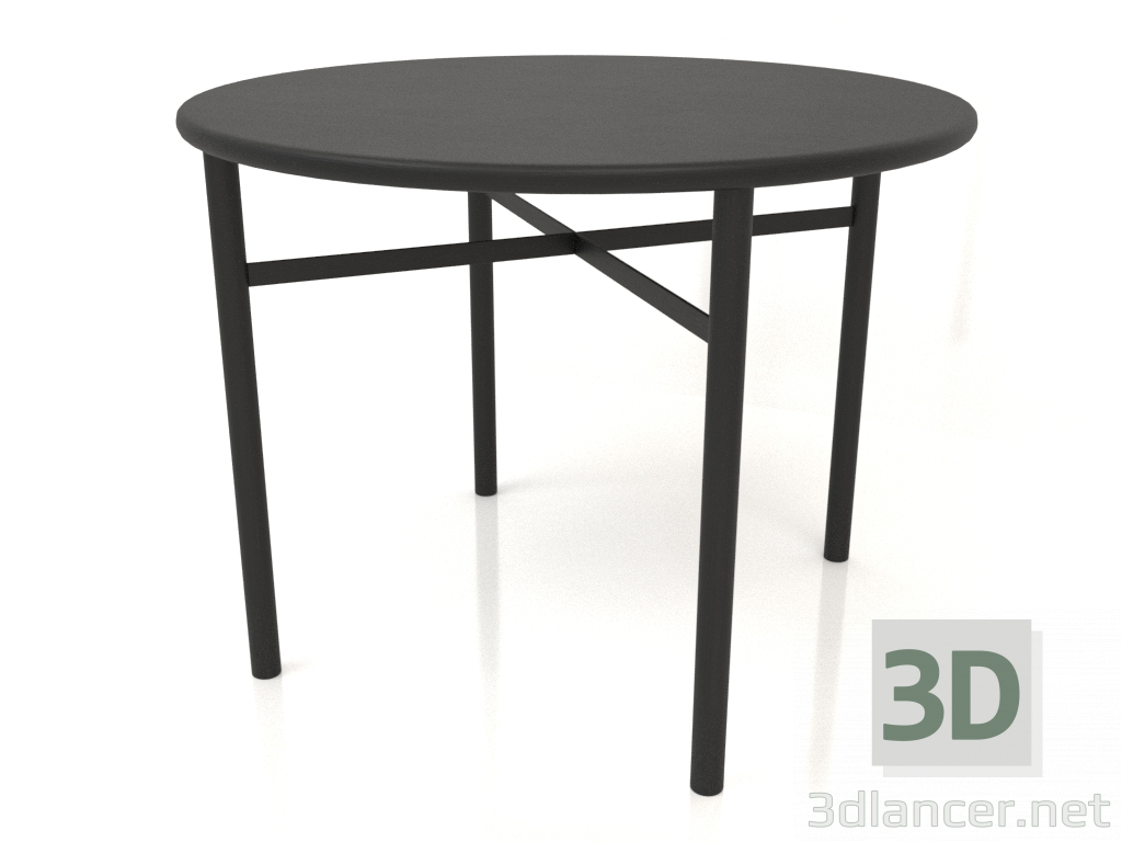 modèle 3D Table à manger (extrémité arrondie) (option 1, D=1000x750, bois noir) - preview