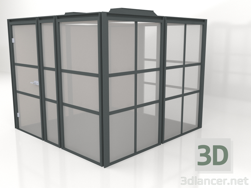 3d model Cabina de oficina Hako Meeting XL HK03 (2762x2725) - vista previa