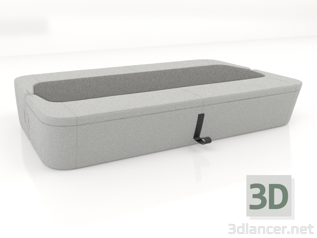 3d model Sofa-bed for 3 people (folded out) - preview