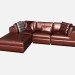 3D Modell Ecksofa aus Leder im Art Deco Stil namens Leoncavallo - Vorschau