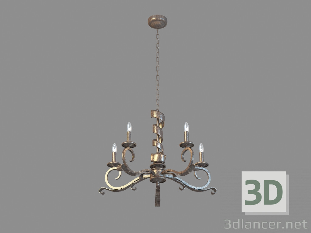 Modelo 3d Chandelier A8952LM-5BG - preview