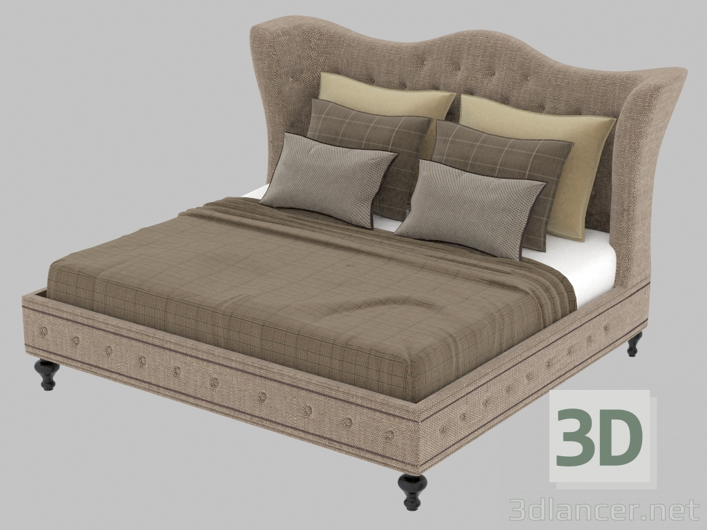 Modelo 3d Cama de casal - preview