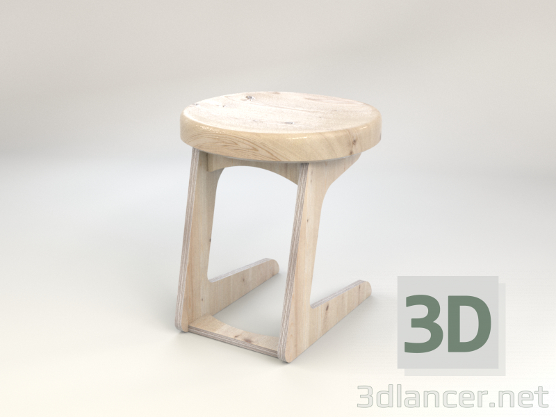 modèle 3D Tabouret - preview