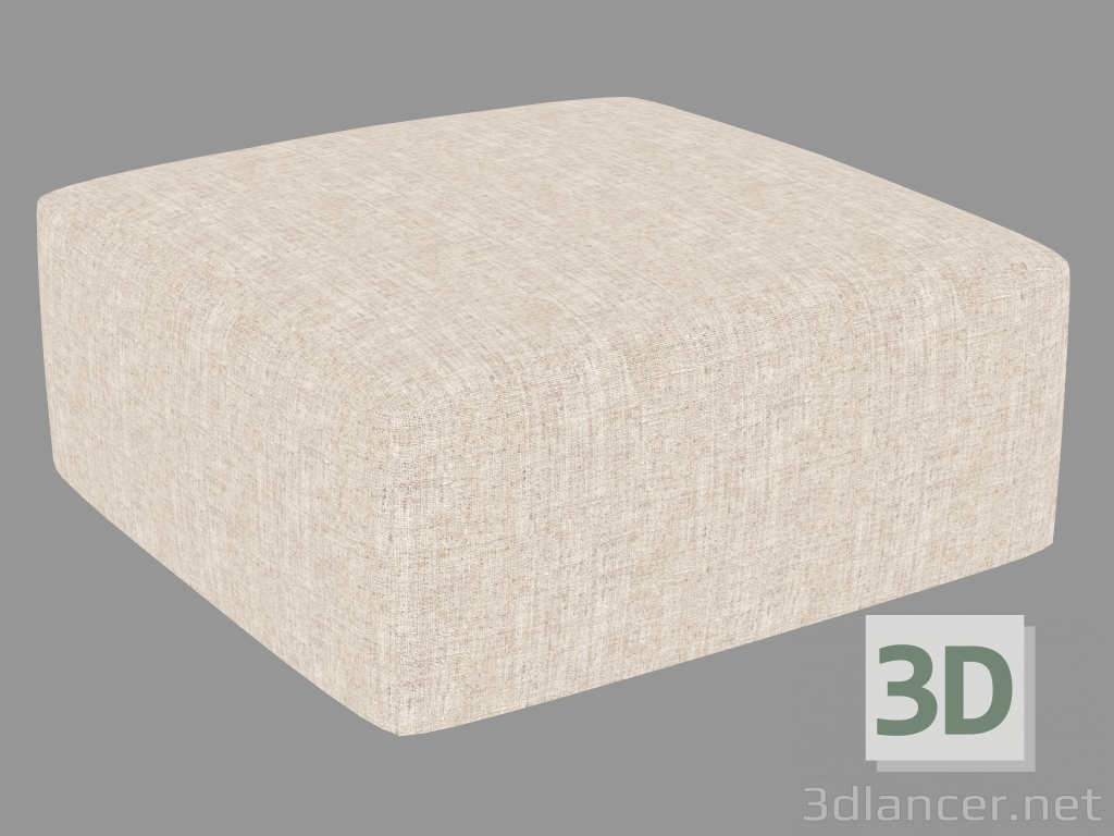 Modelo 3d Pufe quadrado - preview