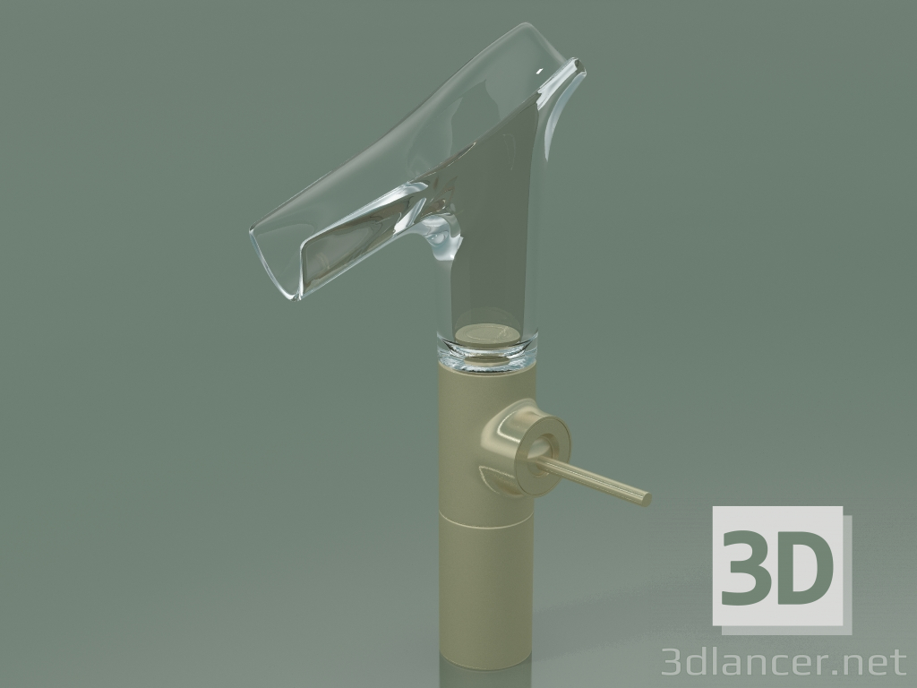 modello 3D Miscelatore lavabo 220 con bocca in vetro (12114990) - anteprima