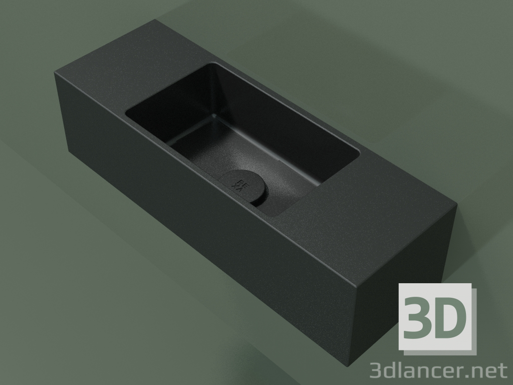 3d model Lavabo de pared Lavamani (02UL31101, Deep Nocturne C38, L 60, P 20, H 16 cm) - vista previa