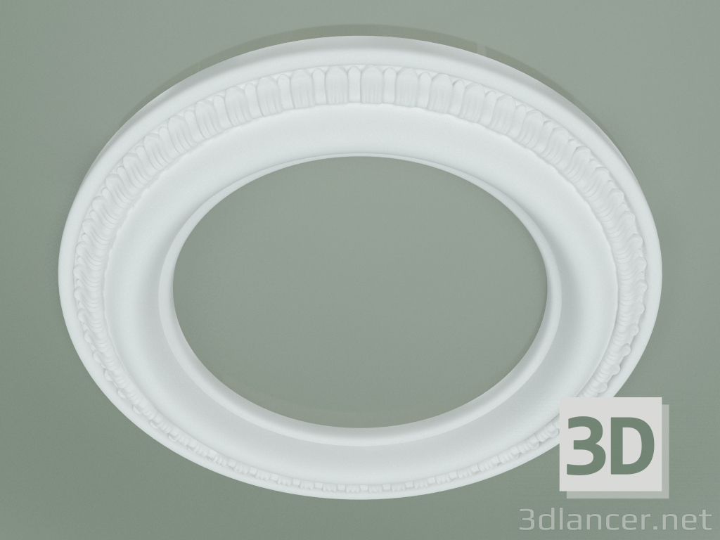 3D Modell Rosette mit Ornament RW042 - Vorschau