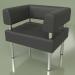 3d model Armchair Business (Black leather) - preview