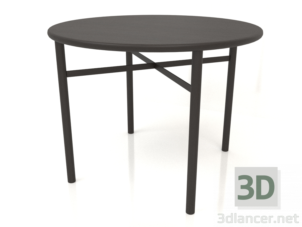 Modelo 3d Mesa de jantar (extremidade arredondada) (opção 1, D=1000x750, madeira castanho escuro) - preview