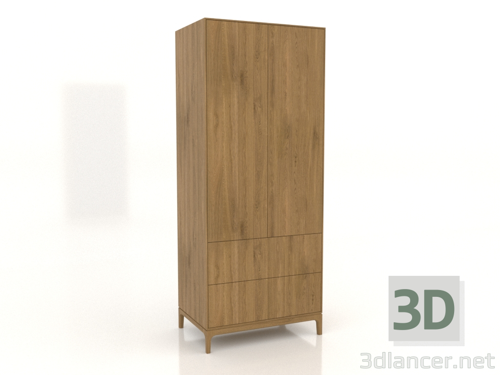 3D modeli Gardırop FARGO 900x600x2200 mm (doğal meşe) - önizleme