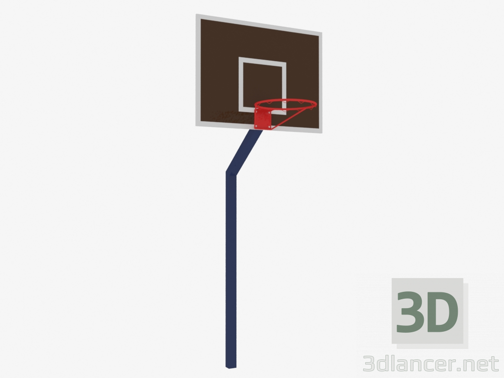 Modelo 3d Elemento do campo de esportes Rack de basquete (sem rede) (7915) - preview