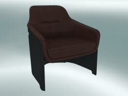 Poltrona AVUS club chair (1920-12, preto, couro Florida 2062 marrom)