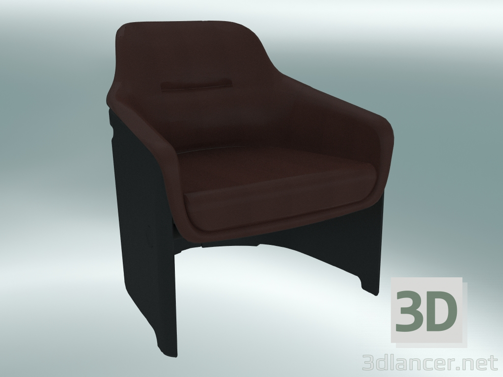 3d модель Крісло AVUS club chair (1920-12, black, leather Florida 2062 brown) – превью