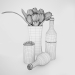 3d Wine Bottle Votives model buy - render