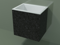 Lavabo sospeso (02R123101, Nero Assoluto M03, L 48, P 36, H 48 cm)