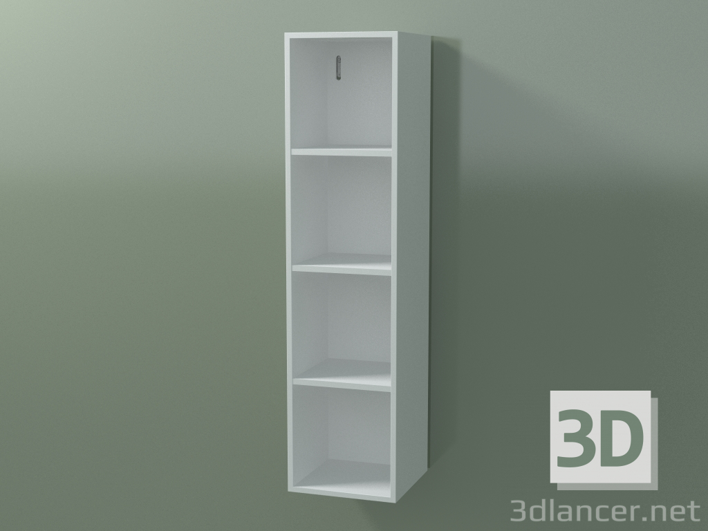 Modelo 3d Armário alto de parede (8DUACC01, Glacier White C01, L 24, P 24, H 96 cm) - preview