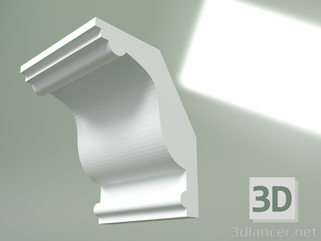 modello 3D Cornicione in gesso (zoccolo a soffitto) KT392 - anteprima