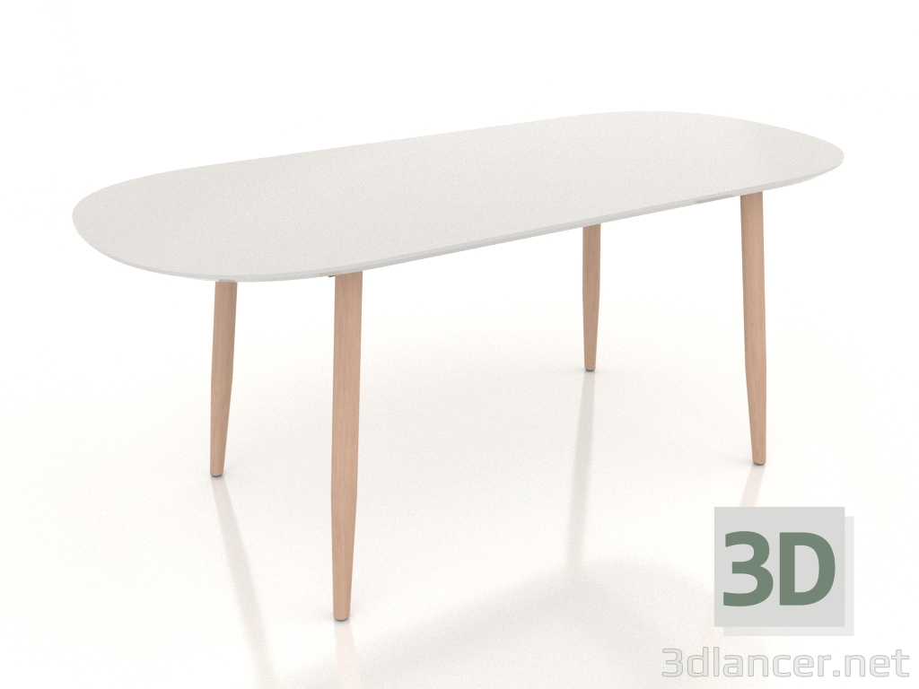 modello 3D Tavolo pieghevole Universal 180 Morris (bianco) - anteprima