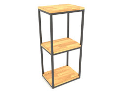 Rack-Konsole rechteckig (HOLZBODEN, 40x30x86, 3 Regale)