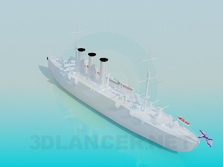 modello 3D nave Aurora - anteprima