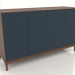 Modelo 3d Móvel de TV FARGO com fachadas fresadas 1600x500x950 mm (cobalto escuro, carvalho tabaco, opção 3) - preview