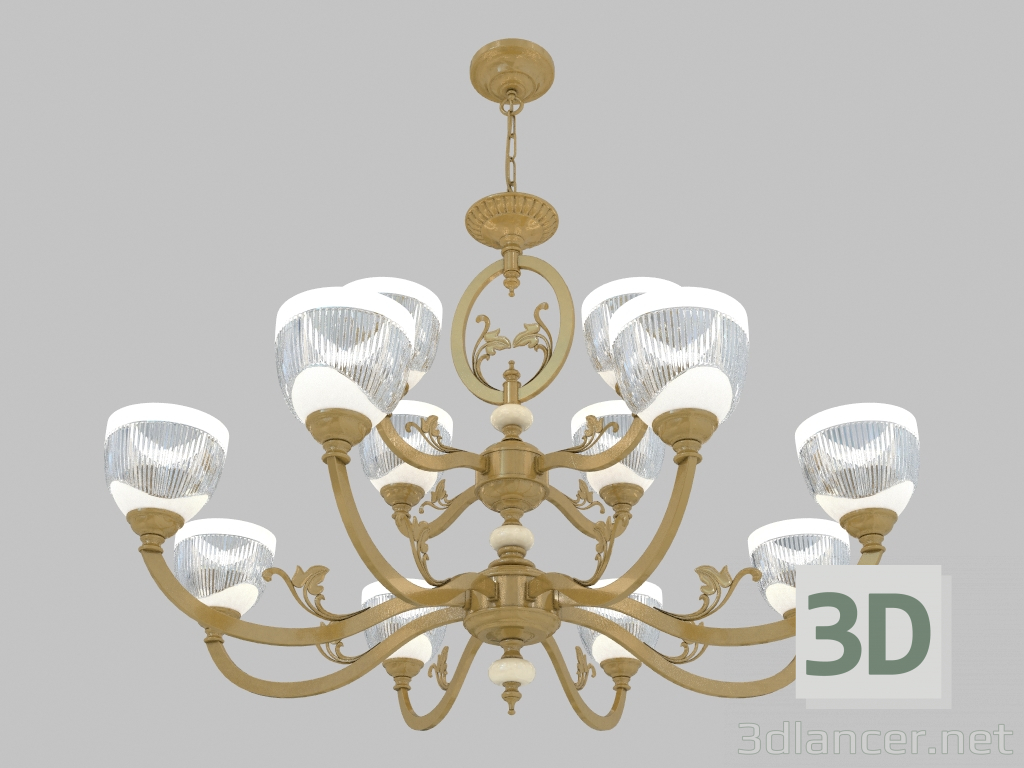 3d model Fixture (Chandelier) Piemont (3998 12) - preview