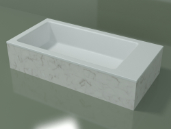 Lavabo sobre encimera (01R141102, Carrara M01, L 72, P 36, H 16 cm)