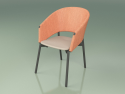 Sedia Comfort 022 (Metallo Fumo, Arancio, Resina Poliuretanica Talpa)