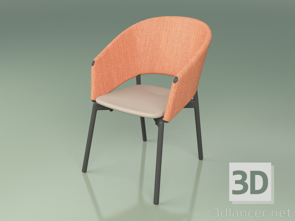 3d модель Комфортне крісло 022 (Metal Smoke, Orange, Polyurethane Resin Mole) – превью