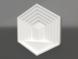 Hexagon temple 3d panel