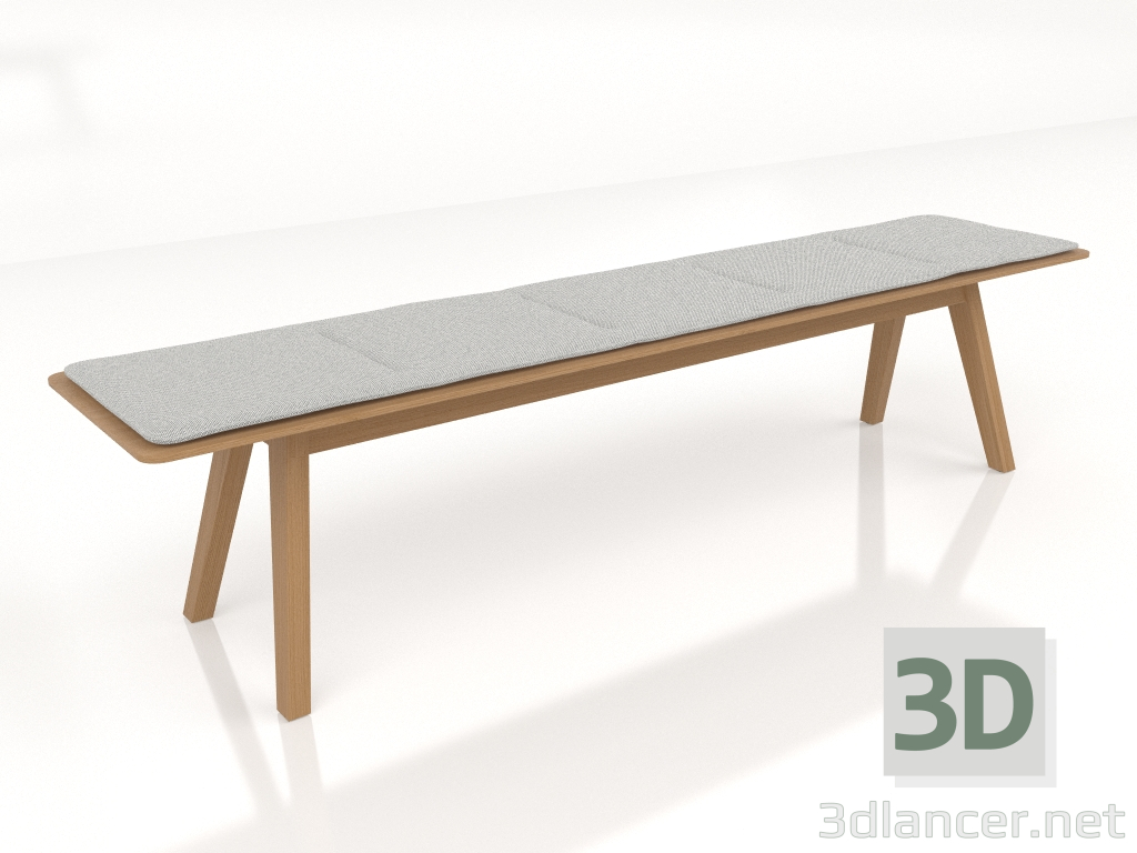 3D Modell Bank mit Kissen 200 - Vorschau