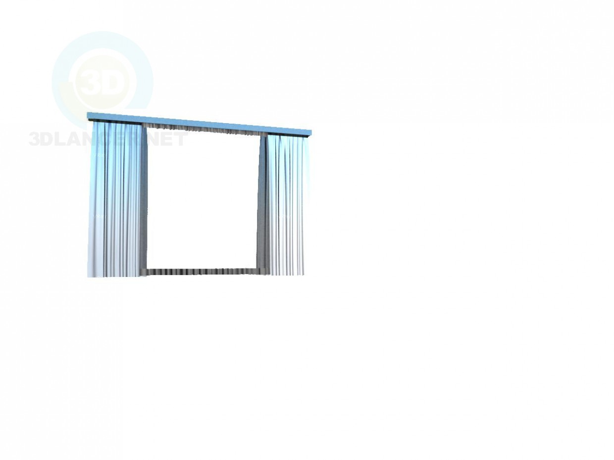 3d model curtains - preview