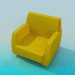 3d model Silla de color mostaza - vista previa