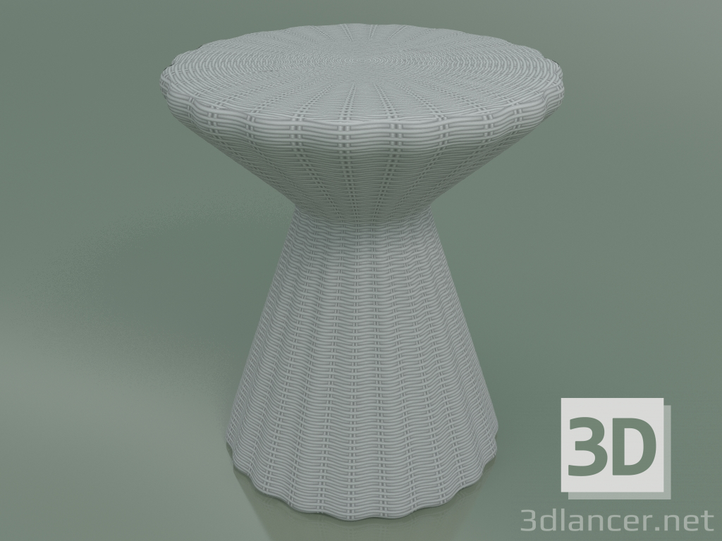 modèle 3D Table d'appoint, pouf (Bolla 13, blanc) - preview