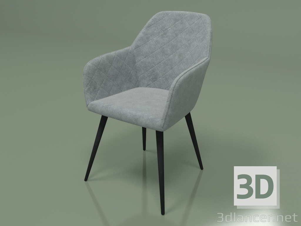 3d model Silla Antiba (gris) - vista previa