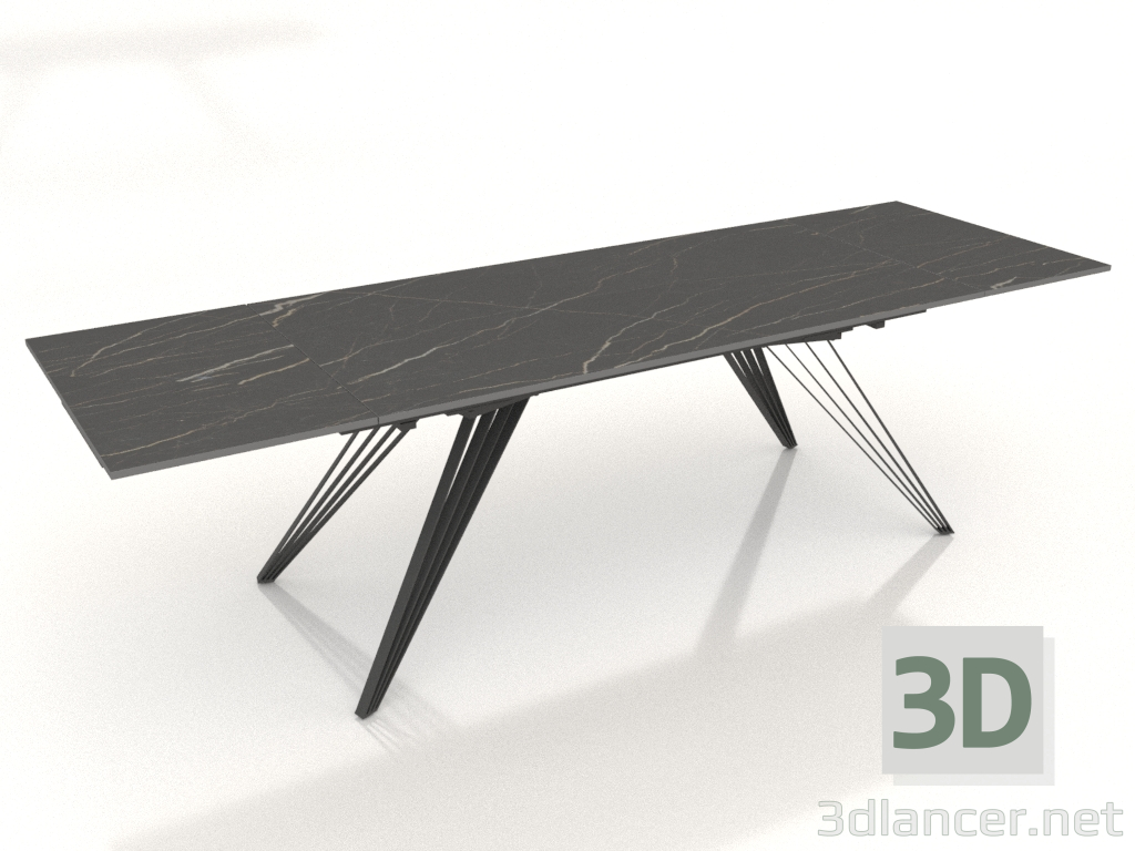 3d model Mesa plegable Parma 180-280 (cerámica negra) - vista previa