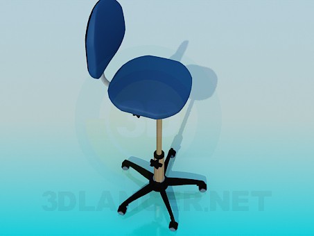 3d model Chair with rising fixed leg - preview