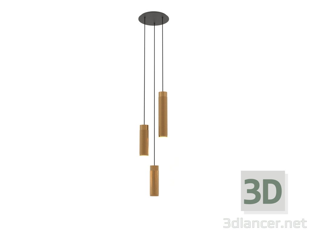 3D Modell Hängelampe Patrone (Messing) - Vorschau