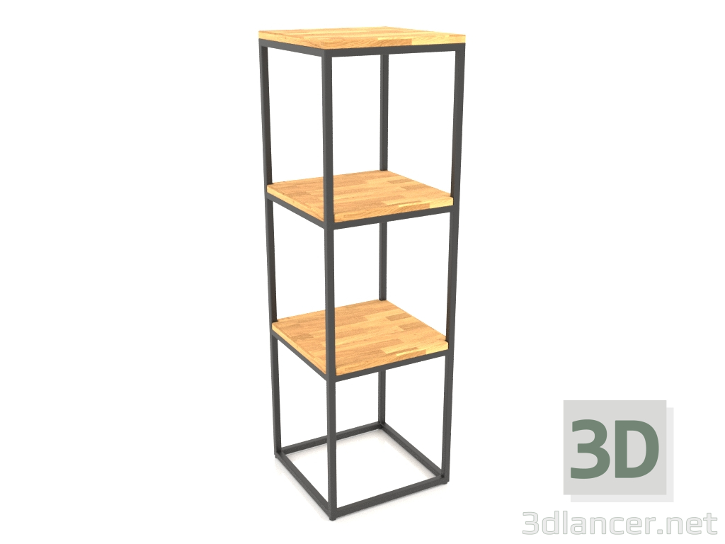 modello 3D Rastrelliera quadrata (PAVIMENTO IN LEGNO, 40x40x128) - anteprima