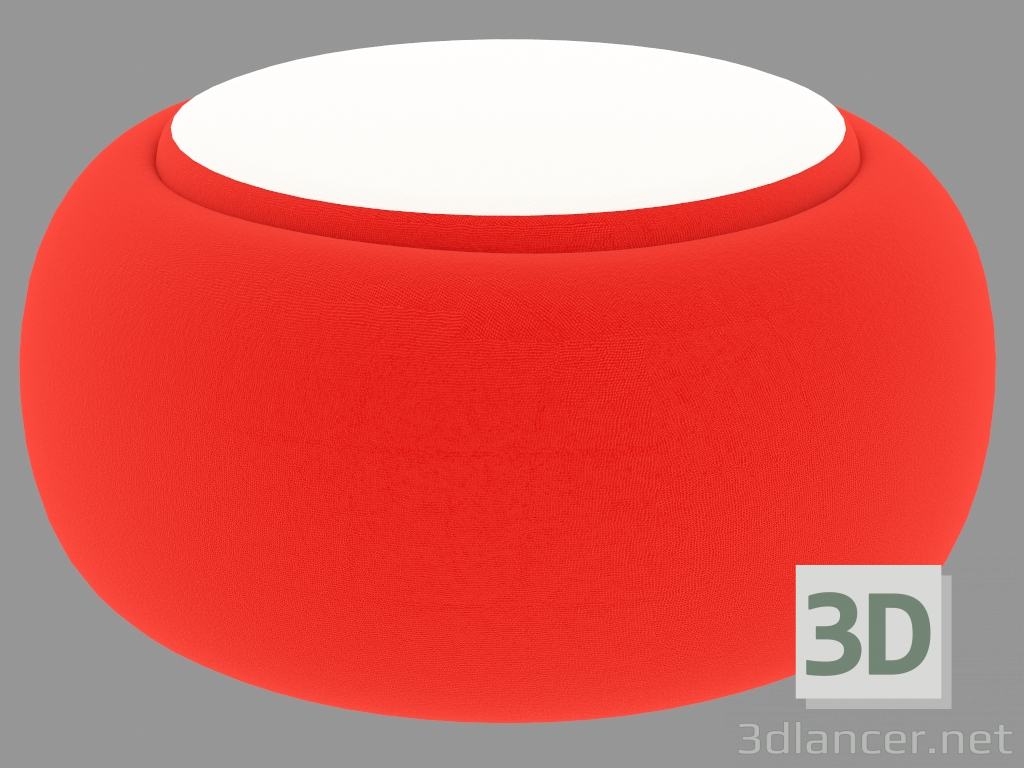 3D Modell Puff rund - Vorschau