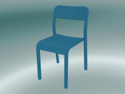 Silla BLOCCO (1475-20, color ceniza con grano abierto mate en azul)