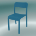 3d model Chair BLOCCO chair (1475-20, ash colored with matt open grain in blue) - preview