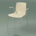 3d model Chair 3907 (4 metal legs, with armrests, white birch) - preview