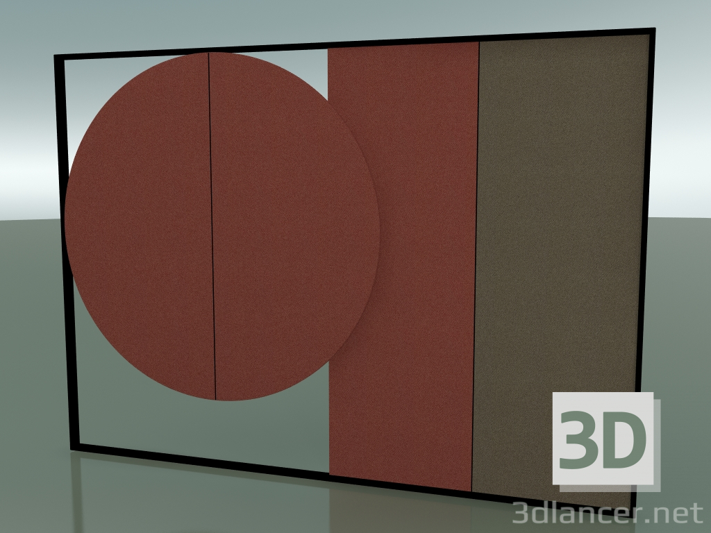 Modelo 3d Grande painel autônomo redondo + retangular 5106 (V39) - preview